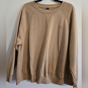 Old Navy Blue and White Tag 2X Crewneck Sweatshirt Khaki